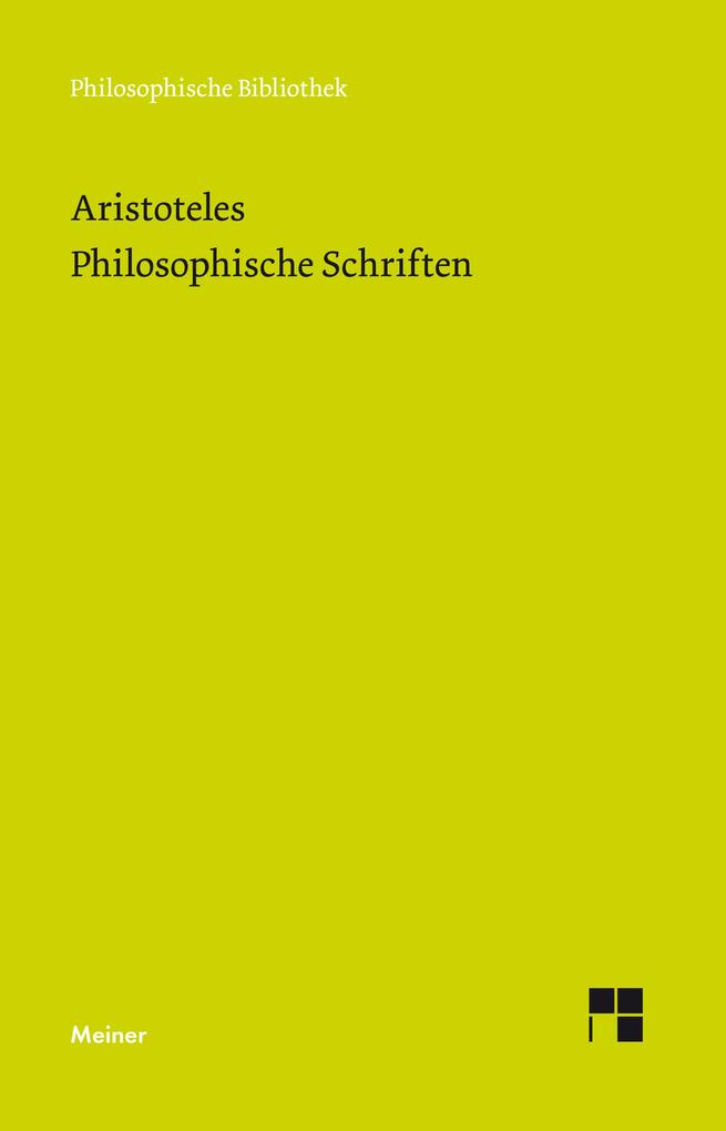 Produktbild: Philosophische Schriften | Aristoteles