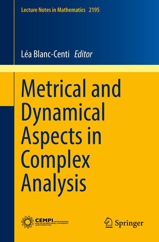 Produktbild: Metrical and Dynamical Aspects in Complex Analysis