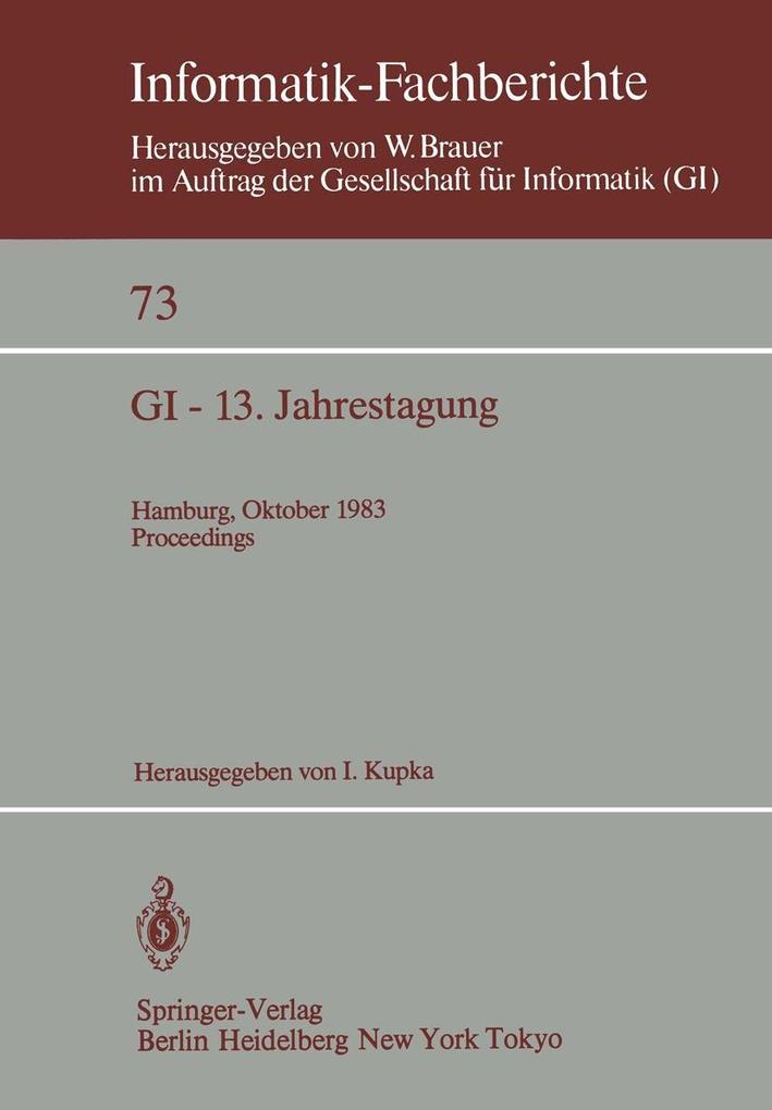 Produktbild: GI - 13. Jahrestagung