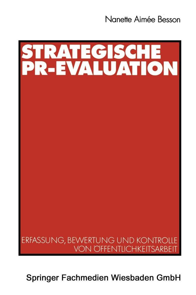 Produktbild: Strategische PR-Evaluation | Nanette Besson