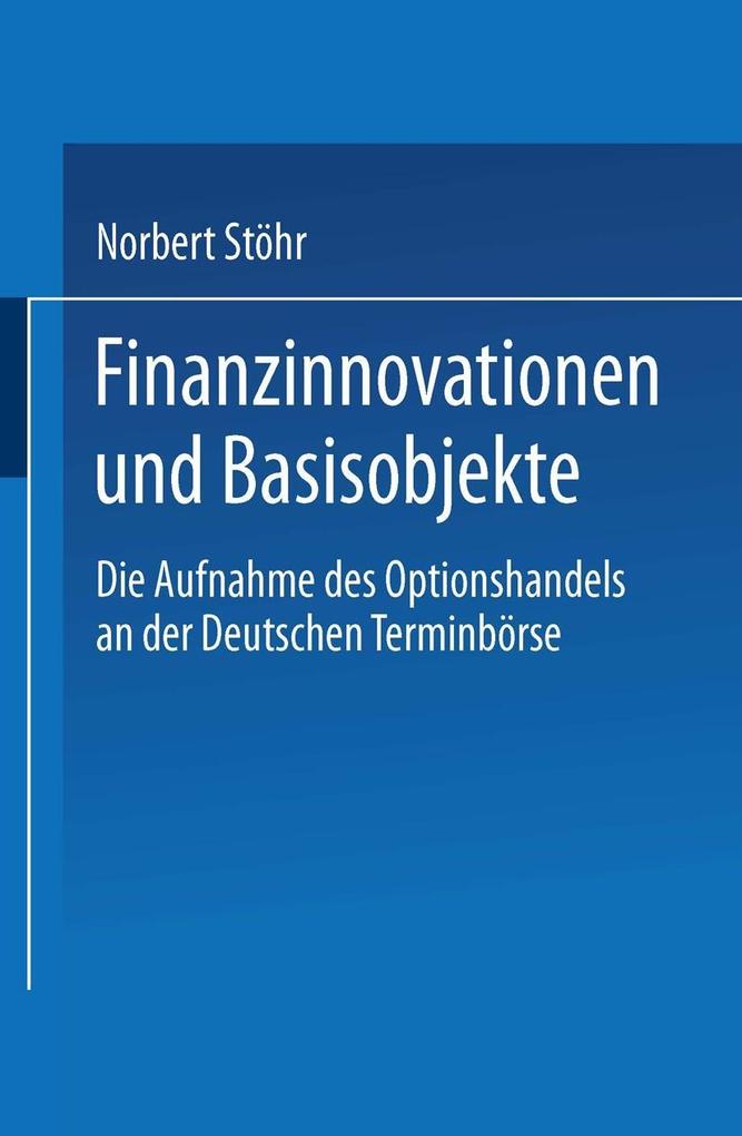 Finanzinnovationen und Basisobjekte als eBook pdf
