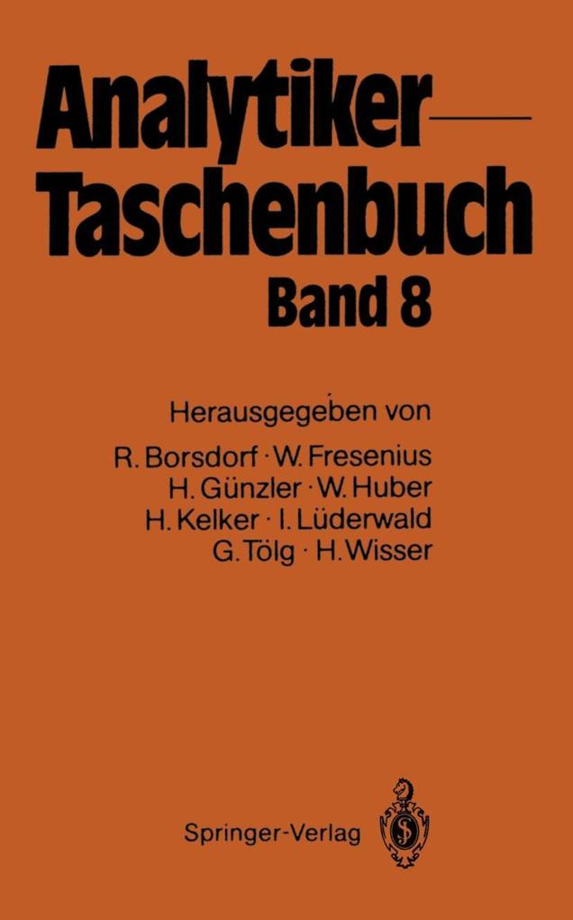 Produktbild: Analytiker-Taschenbuch | Rolf Borsdorf, Wilhelm Fresenius, Helmut Günzler, Walter Huber, Hans Kelker