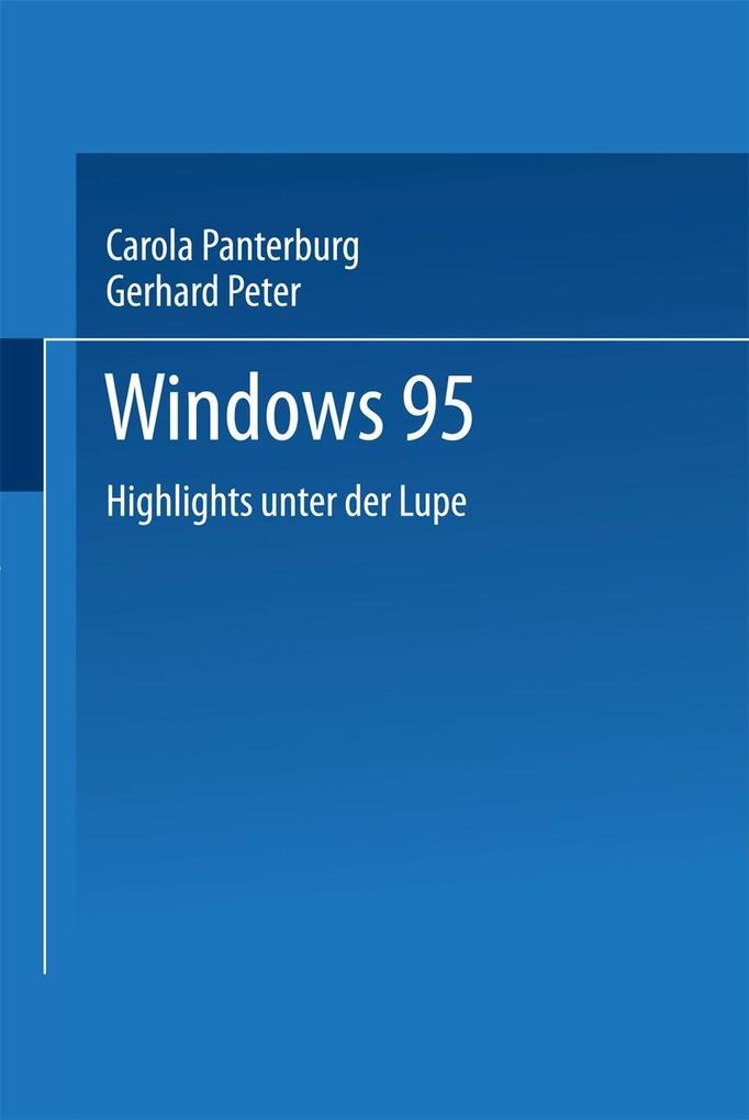 Produktbild: Windows 95 | Carola Pantenburg, Gerhard Peter