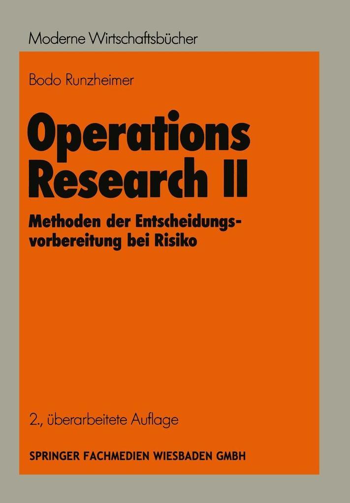 Produktbild: Operations Research II