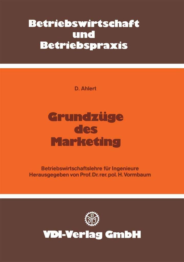 Produktbild: Grundzüge des Marketing | Dieter Ahlert
