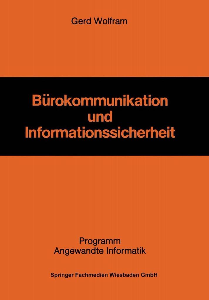 Produktbild: Bürokommunikation und Informationssicherheit | Gerd Wolfram