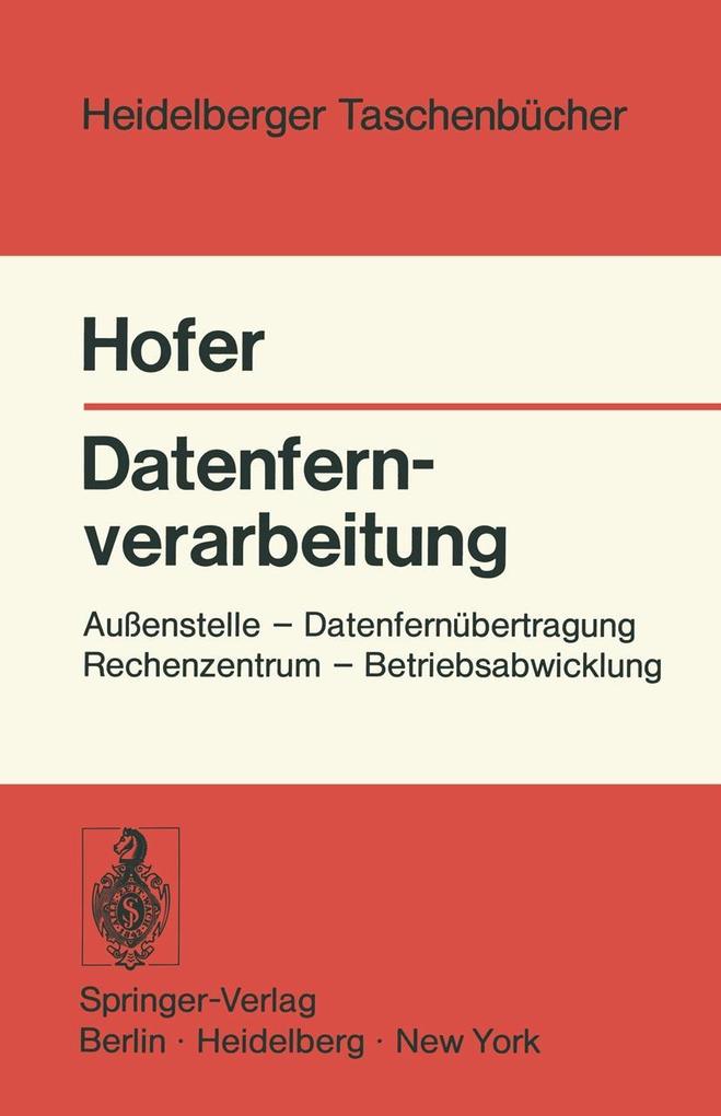 Produktbild: Datenfernverarbeitung | H. Hofer