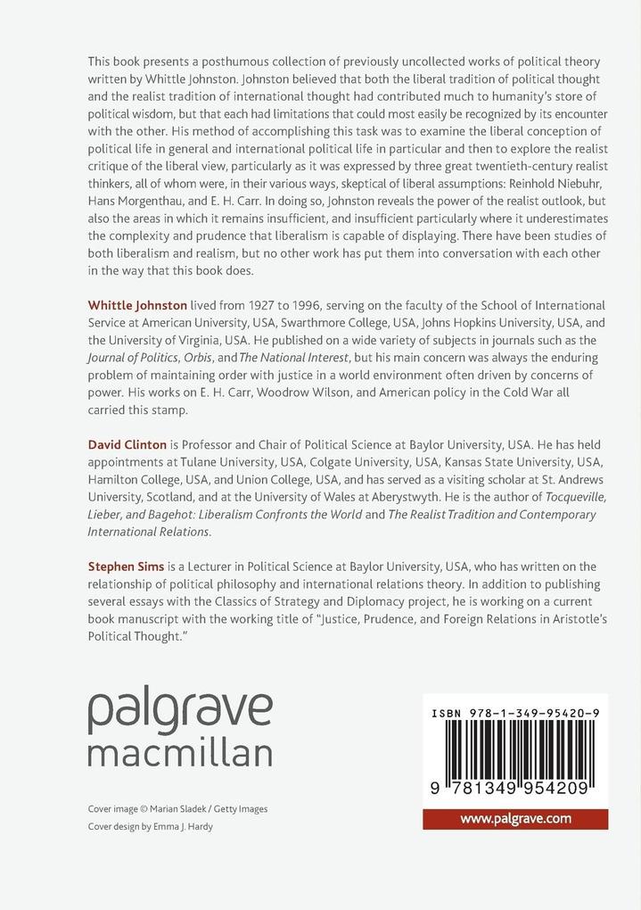 Weitere Ansicht: Realism and the Liberal Tradition | Whittle Johnston