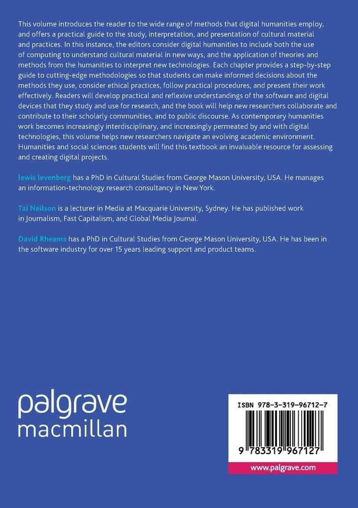 Weitere Ansicht: Research Methods for the Digital Humanities