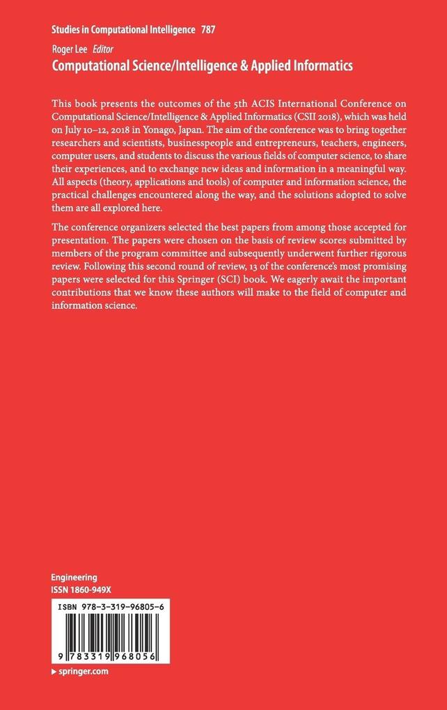 Weitere Ansicht: Computational Science/Intelligence & Applied Informatics