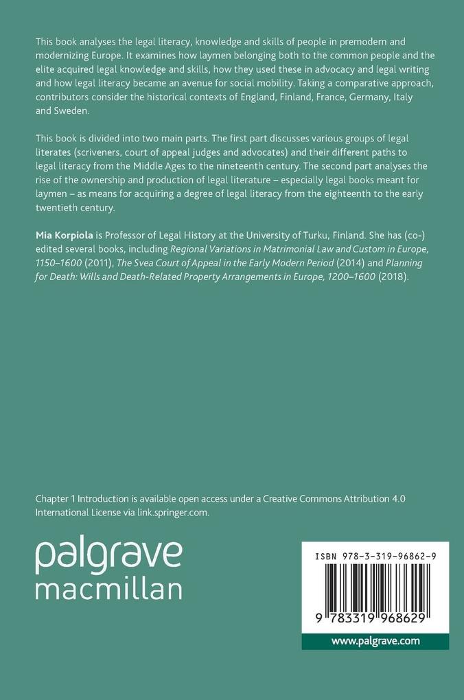Weitere Ansicht: Legal Literacy in Premodern European Societies