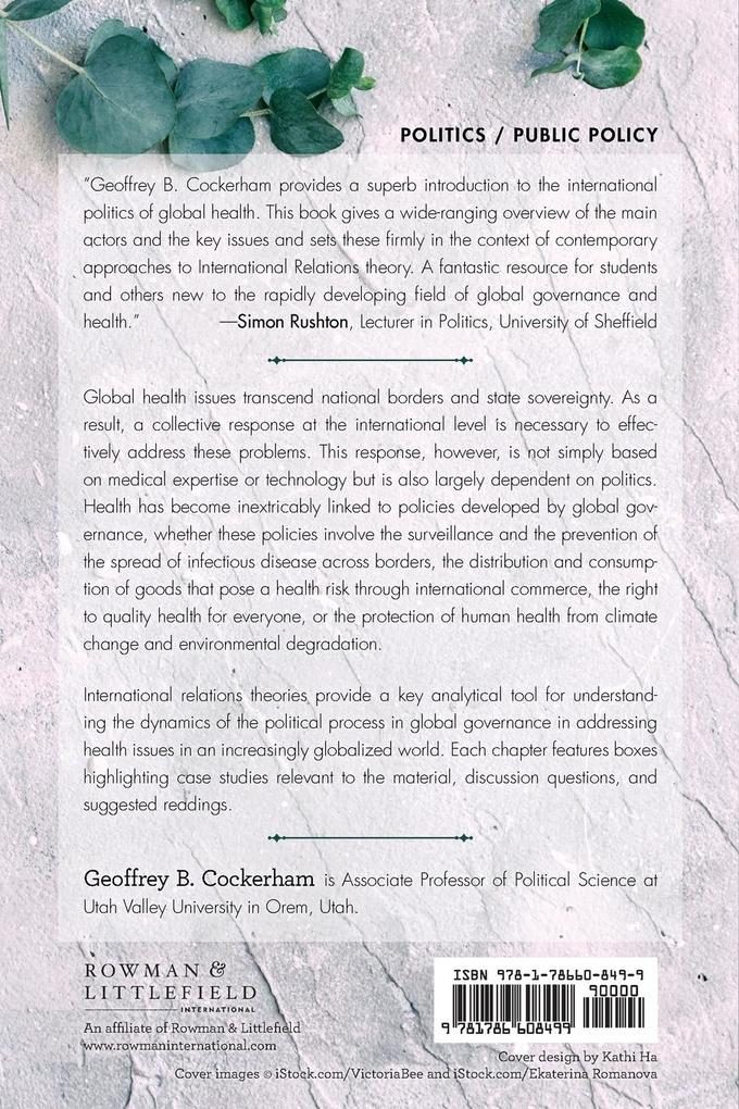 Weitere Ansicht: Global Governance and Public Health | Geoffrey B. Cockerham