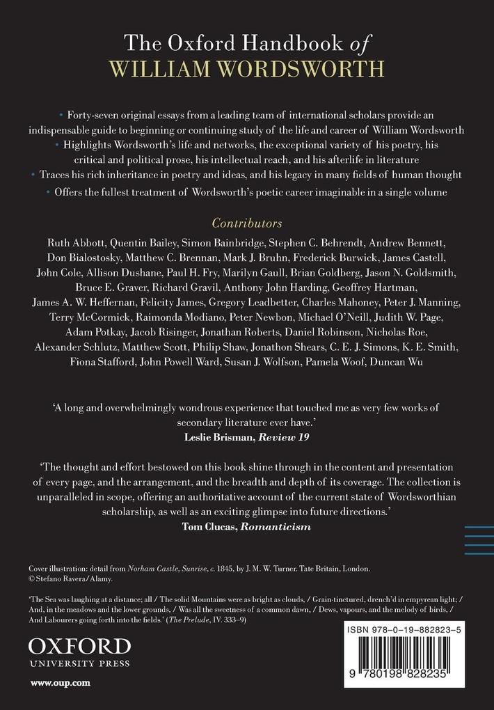 Weitere Ansicht: The Oxford Handbook of William Wordsworth