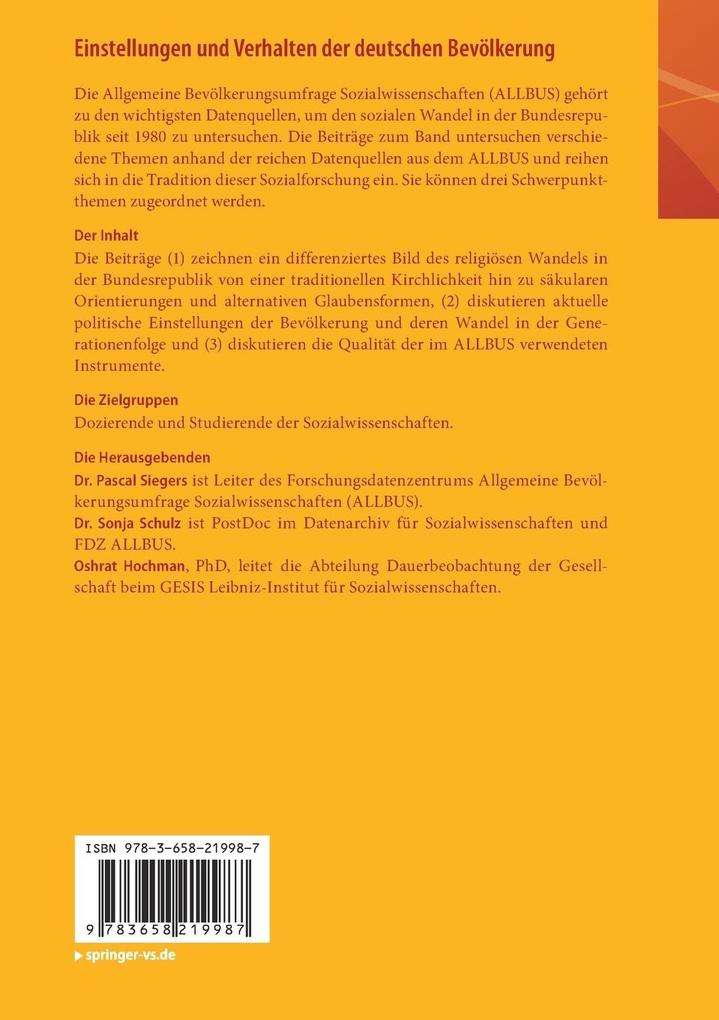 Weitere Ansicht: Einstellungen und Verhalten der deutschen Bevölkerung