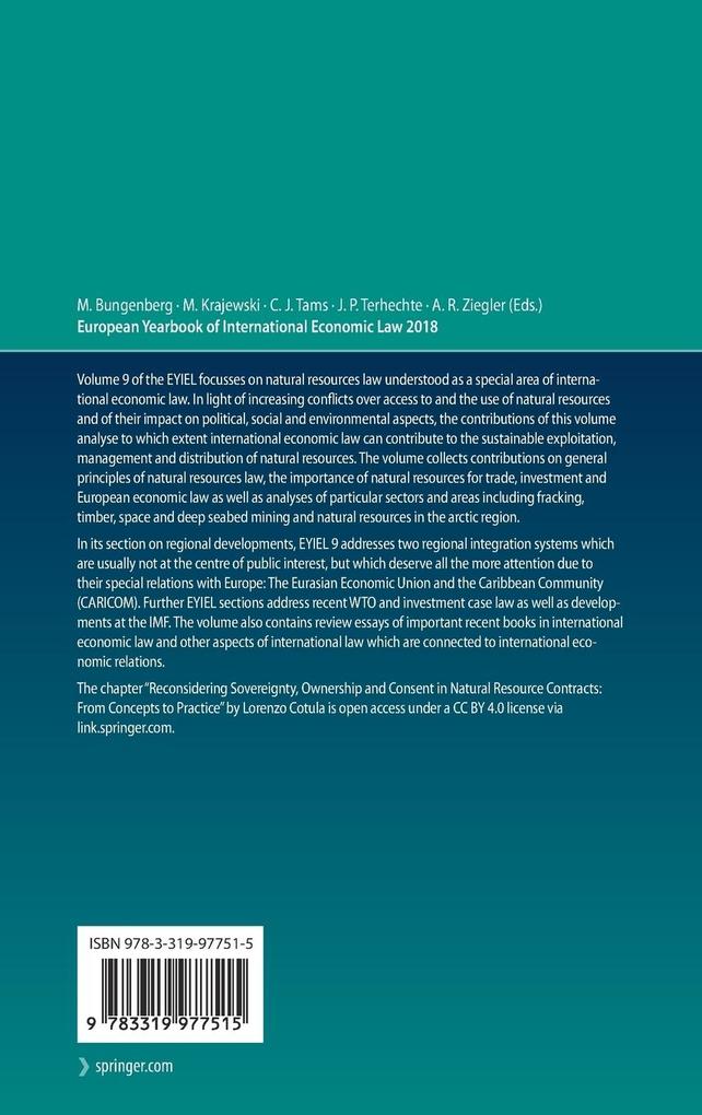 Weitere Ansicht: European Yearbook of International Economic Law 2018