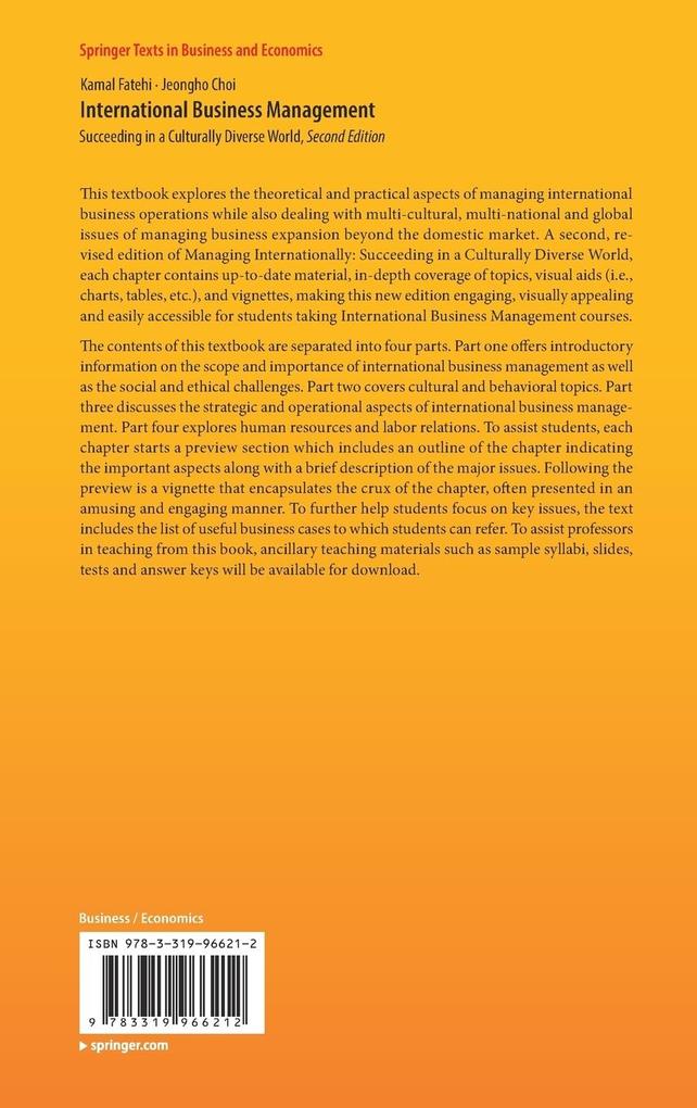 Weitere Ansicht: International Business Management | Kamal Fatehi, Jeongho Choi