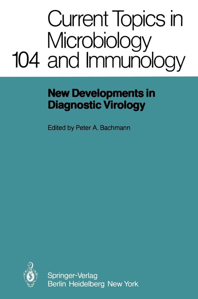 Produktbild: New Developments in Diagnostic Virology | P. A. Bachmann