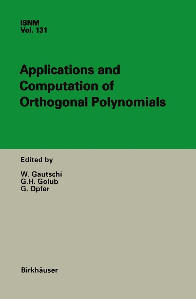 Produktbild: Applications and Computation of Orthogonal Polynomials