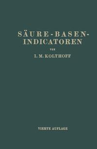 Produktbild: Säure-Basen- Indicatoren | Isaak Maurits Kolthoff