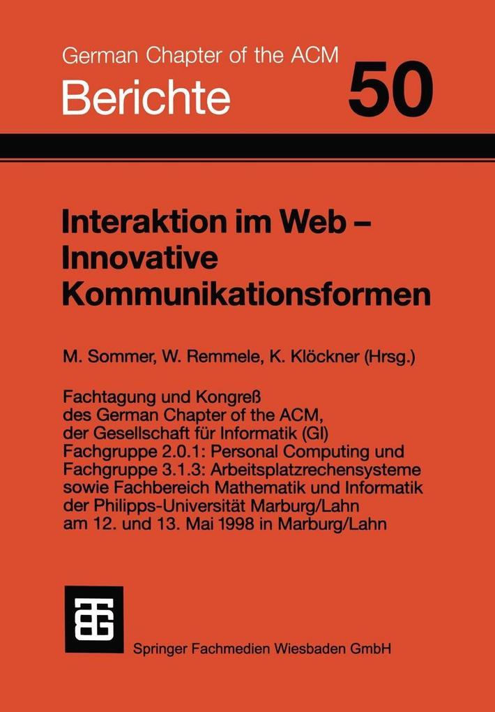 Produktbild: Interaktion im Web - Innovative Kommunikationsformen