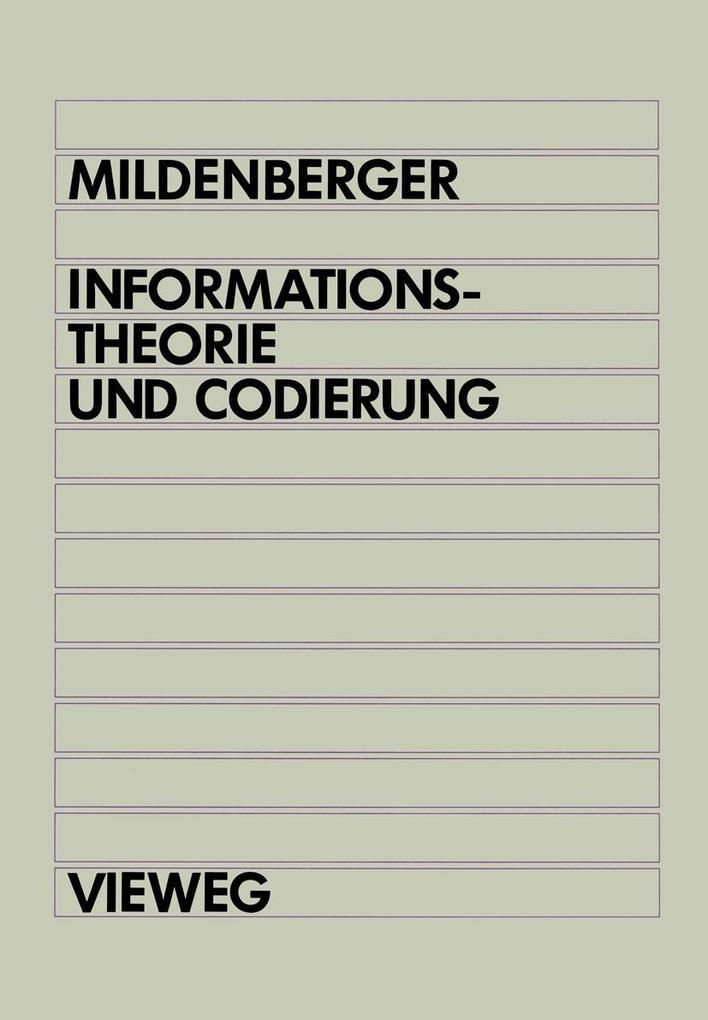 Produktbild: Informationstheorie und Codierung | Otto Mildenberger