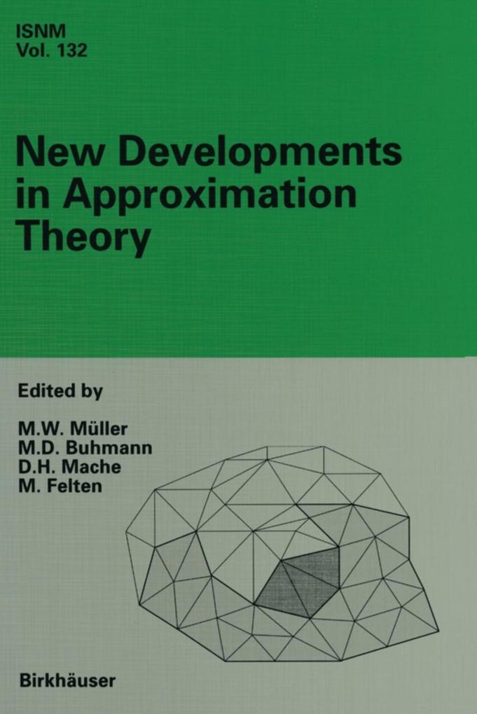 Produktbild: New Developments in Approximation Theory