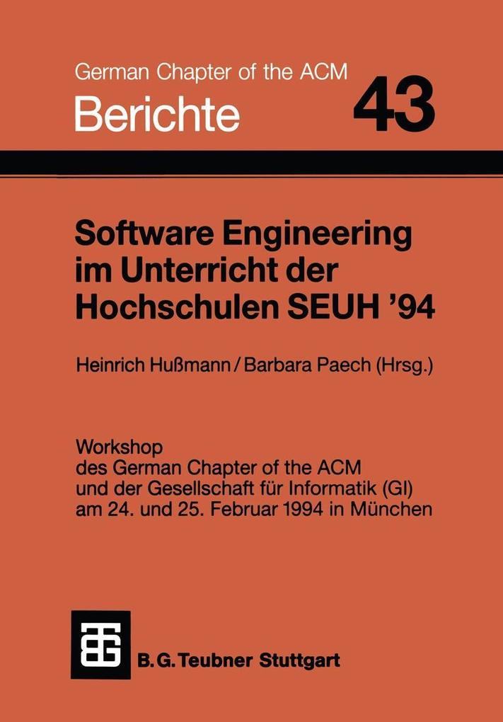 Produktbild: Software Engineering im Unterricht der Hochschulen SEUH '94