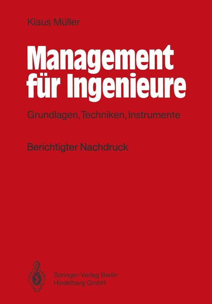 Produktbild: Management für Ingenieure | Klaus Müller