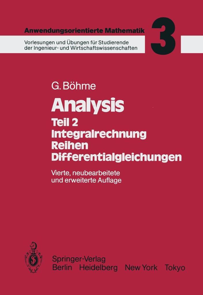 Produktbild: Analysis | Gert Böhme