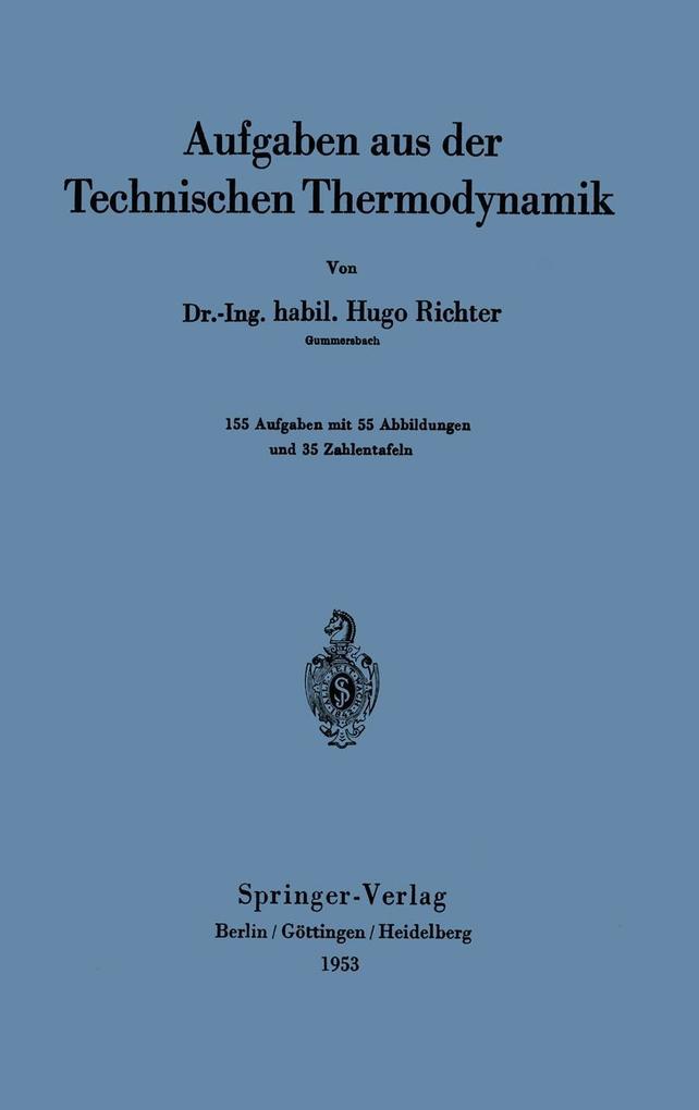 Produktbild: Aufgaben aus der Technischen Thermodynamik | Hugo Richter