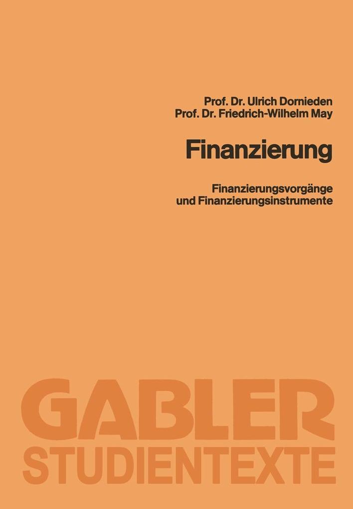 Produktbild: Finanzierung | Ulrich Dornieden, Friedrich-Wilhelm May