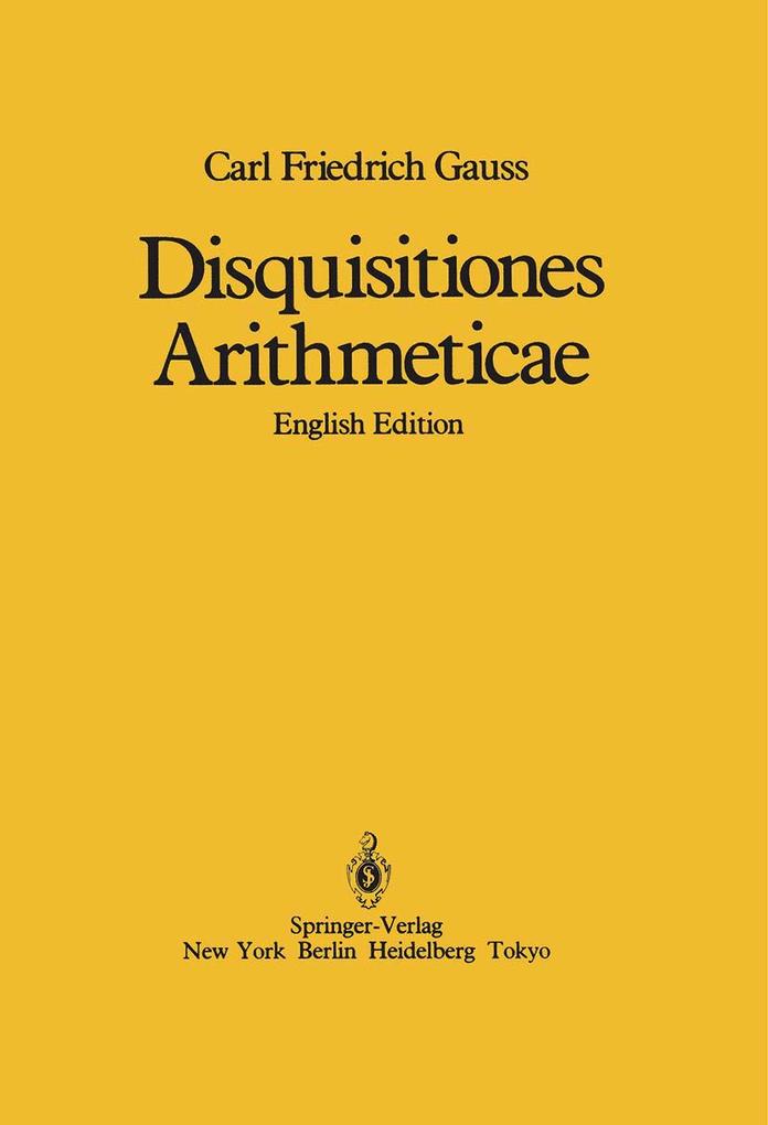 Produktbild: Disquisitiones Arithmeticae | Carl Friedrich Gauss, William C. Waterhouse