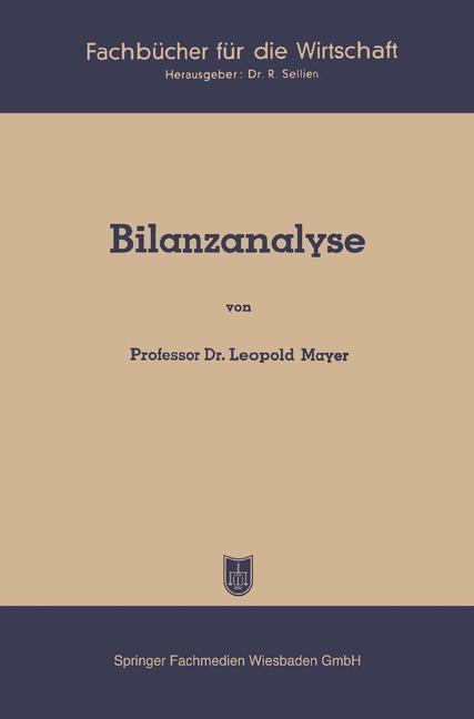 Produktbild: Bilanzanalyse | Leopold Mayer