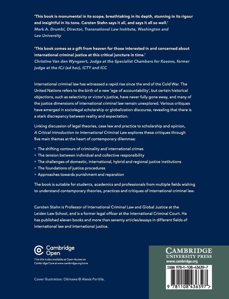 Weitere Ansicht: A Critical Introduction to International Criminal Law | Carsten Stahn