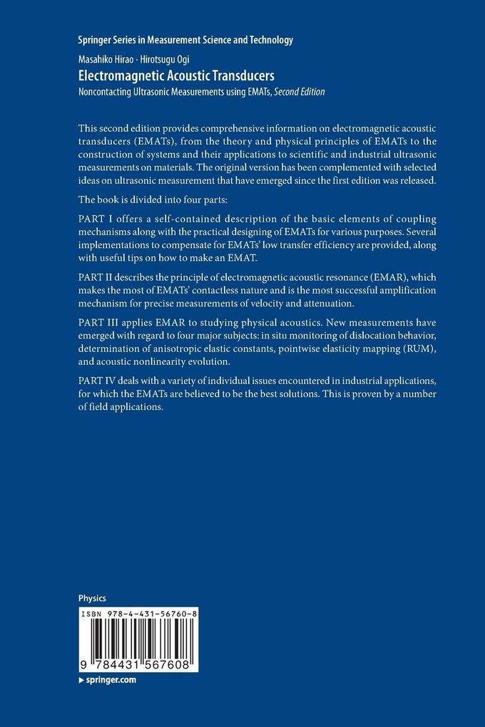 Weitere Ansicht: Electromagnetic Acoustic Transducers | Masahiko Hirao, Hirotsugu Ogi