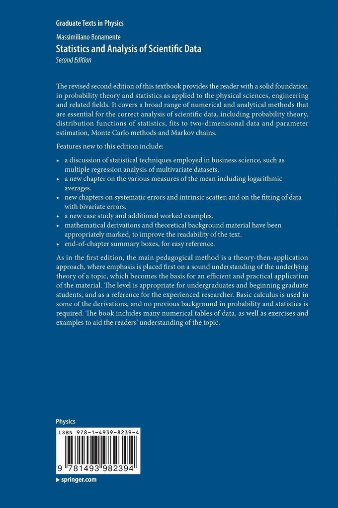 Weitere Ansicht: Statistics and Analysis of Scientific Data | Massimiliano Bonamente