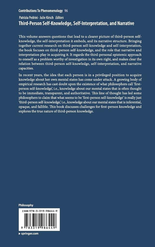 Weitere Ansicht: Third-Person Self-Knowledge, Self-Interpretation, and Narrative