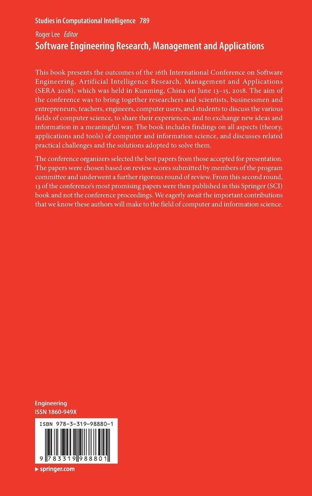 Weitere Ansicht: Software Engineering Research, Management and Applications