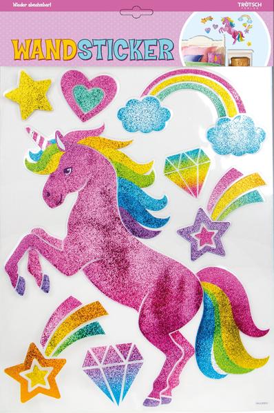 Produktbild: Einhorn Wandbild Glitzer Diamant