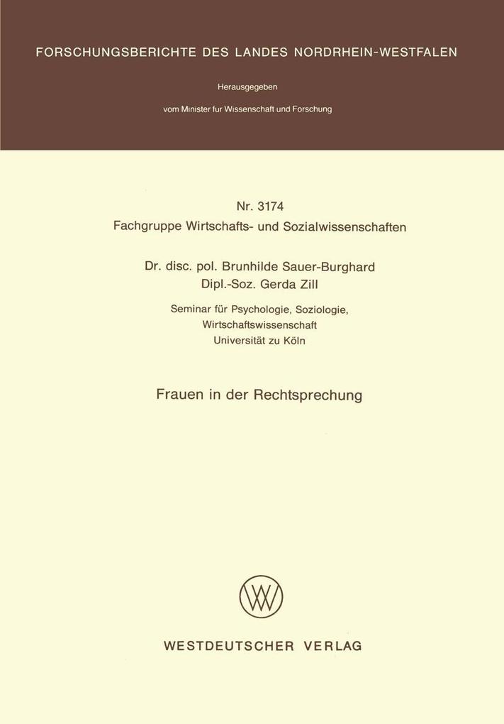 Produktbild: Frauen in der Rechtsprechung | Brunhilde Sauer-Burghard