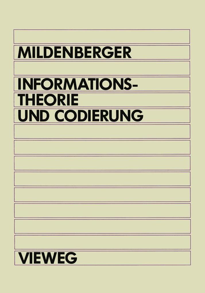 Produktbild: Informationstheorie und Codierung | Otto Mildenberger