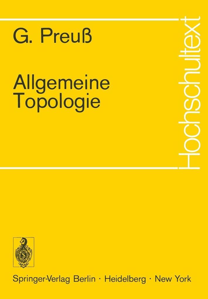 Produktbild: Allgemeine Topologie | G. Preuss