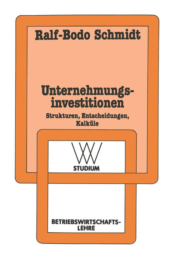 Produktbild: Unternehmungsinvestitionen | Ralf-Bodo Schmidt