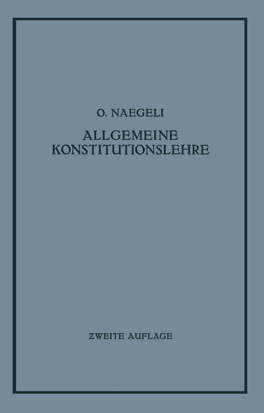 Produktbild: Allgemeine Konstitutionslehre | O. Naegeli