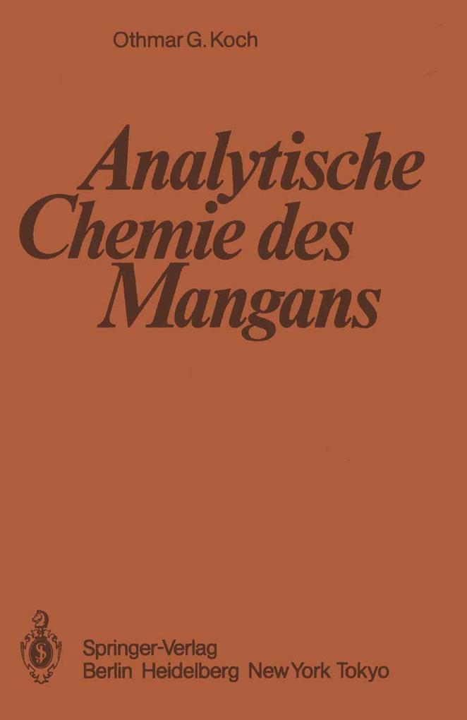 Produktbild: Analytische Chemie des Mangans | O. G. Koch