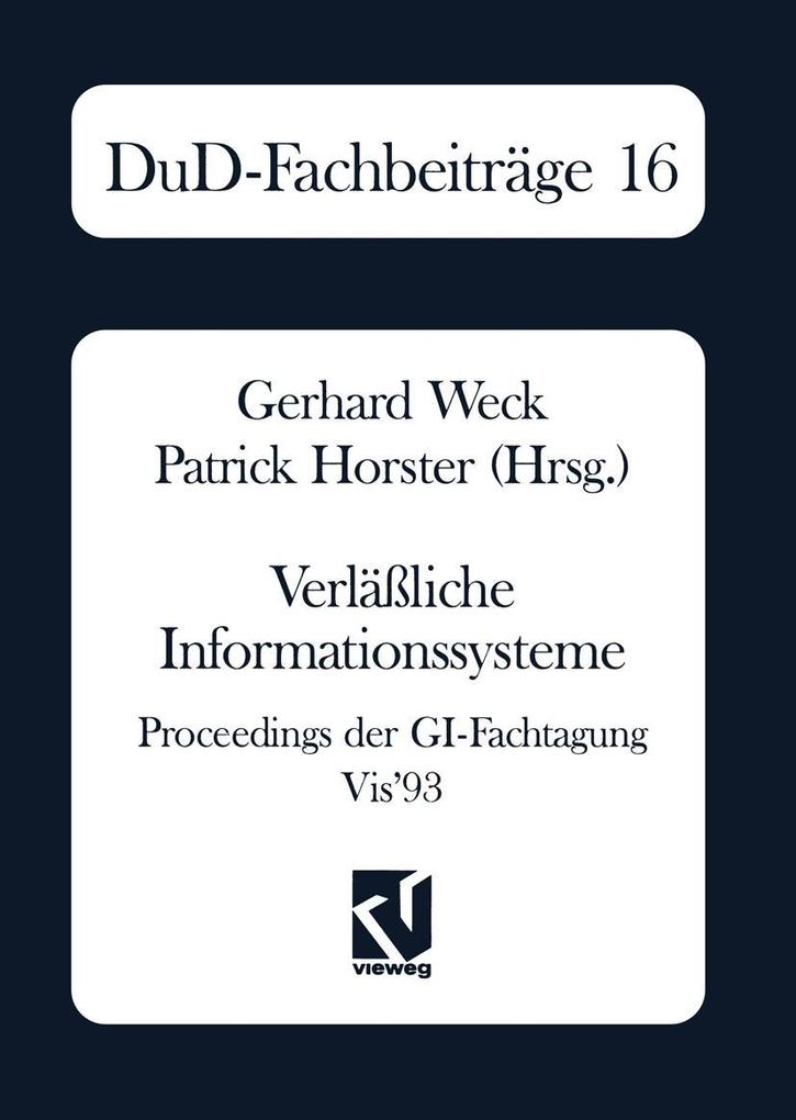 Produktbild: Verläßliche Informationssysteme