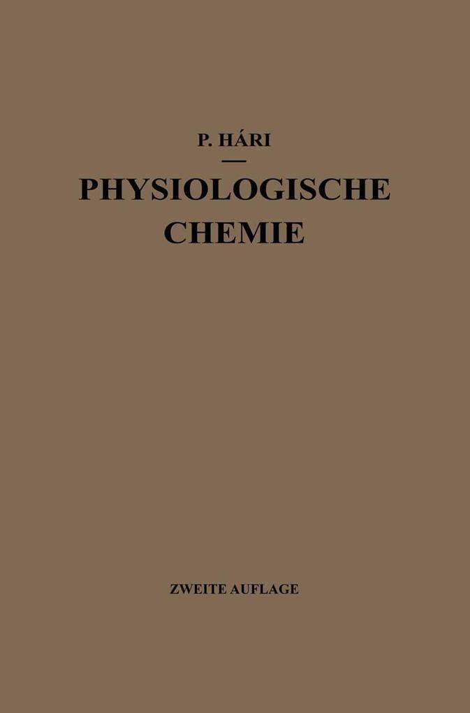 Produktbild: Kurzes Lehrbuch der Physiologischen Chemie | Paul Hári