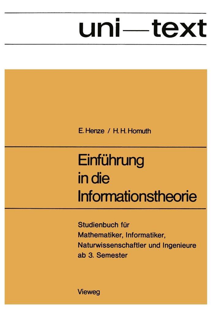 Produktbild: Einführung in die Informationstheorie | Ernst Henze