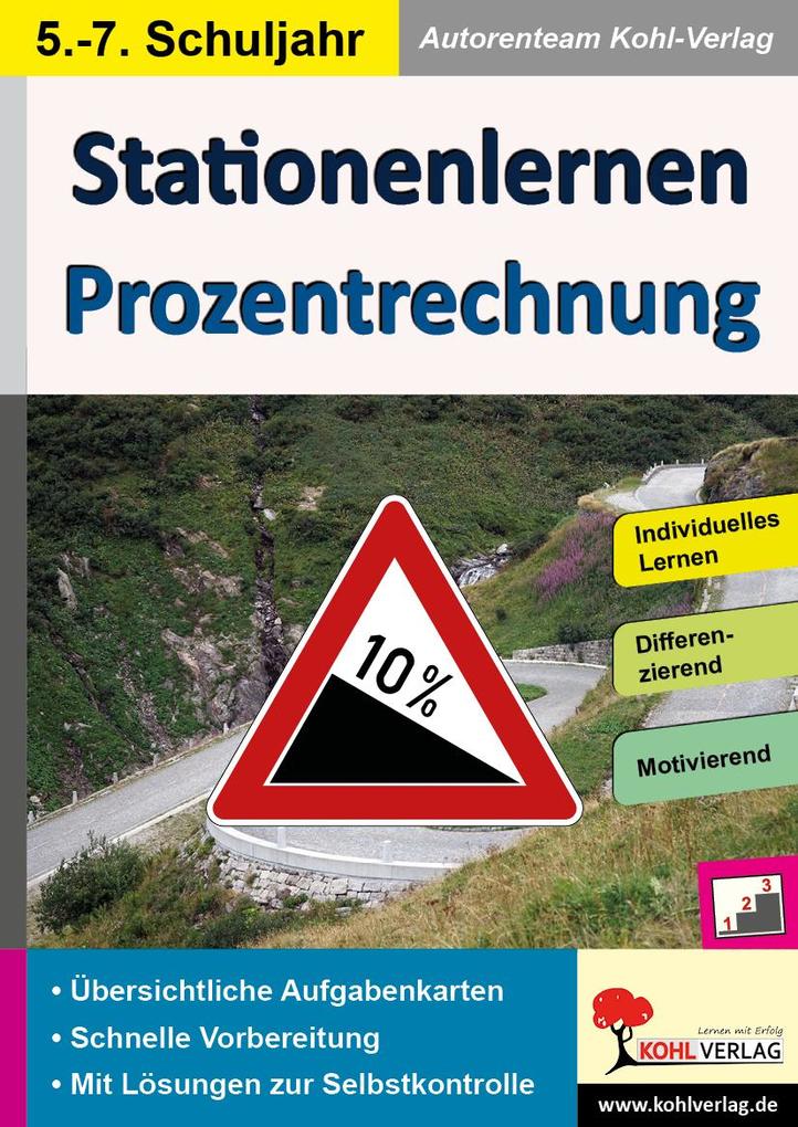 Produktbild: Stationenlernen Prozentrechnung | Autorenteam Kohl-Verlag