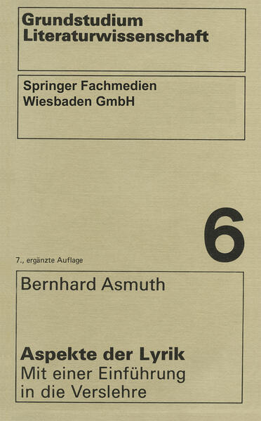 Produktbild: Aspekte der Lyrik | Bernhard Asmuth
